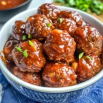 Slow Cooker Apple Butter Meatballs
