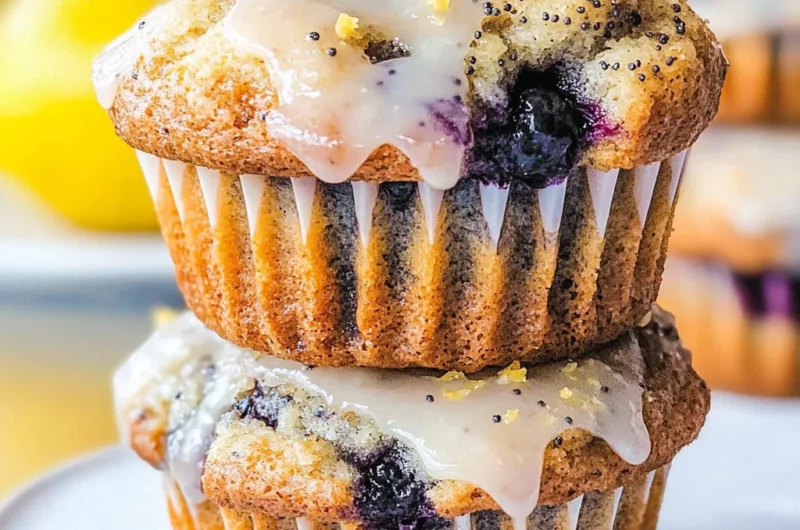 Sourdough Blueberry Lemon Poppy Seed Muffins Recipe
