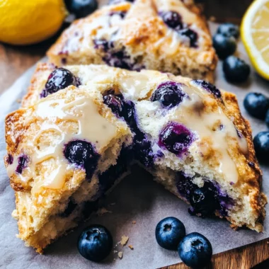Sourdough Discard Blueberry Lemon Scones