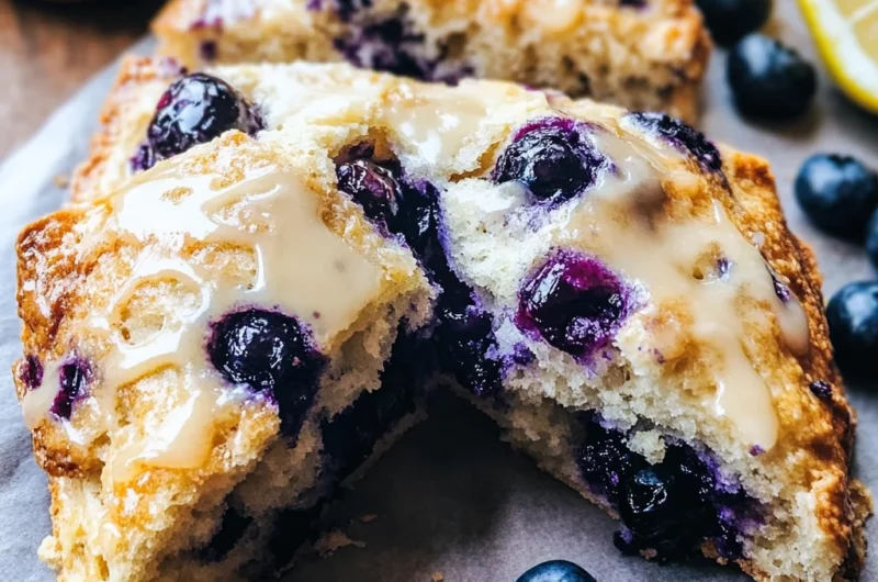 Sourdough Discard Blueberry Lemon Scones