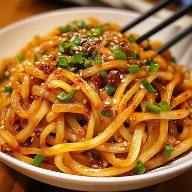 Spicy Szechuan Noodles with Garlic Chili Oil