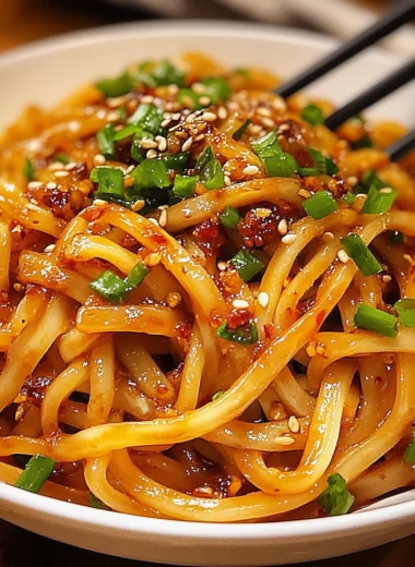 Spicy Szechuan Noodles with Garlic Chili Oil