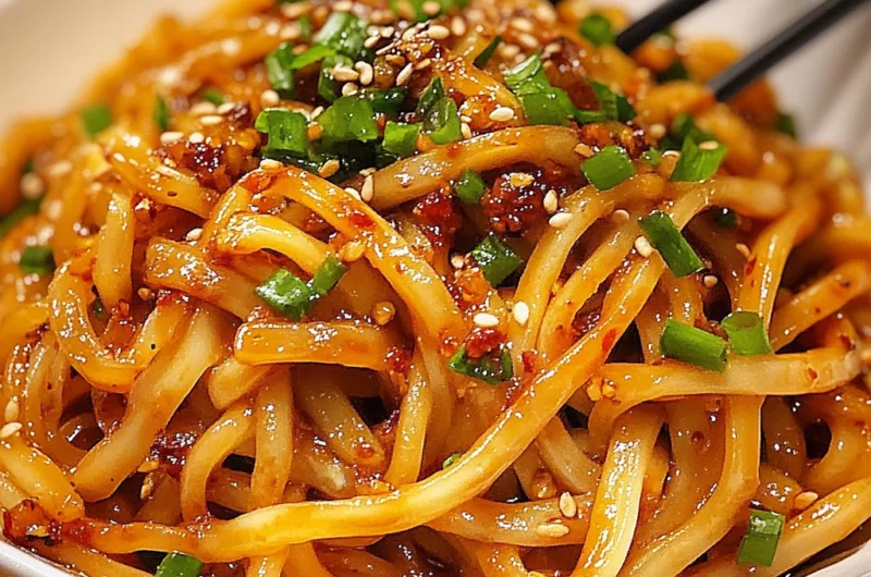 Spicy Szechuan Noodles with Garlic Chili Oil