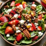 Spinach Strawberry Salad with Pecans