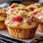 Strawberry Cream Cheese Muffins with Streusel Crumb Topping