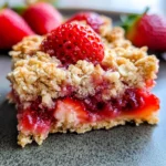 Strawberry Oatmeal Crumble Bars