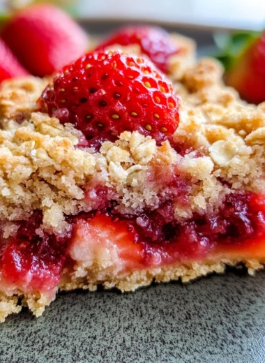 Strawberry Oatmeal Crumble Bars