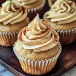 Apple Cider Cupcakes with Spiced Buttercream Frosting (gluten-free, whole grain)