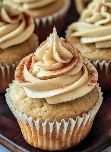 Apple Cider Cupcakes with Spiced Buttercream Frosting (gluten-free, whole grain)