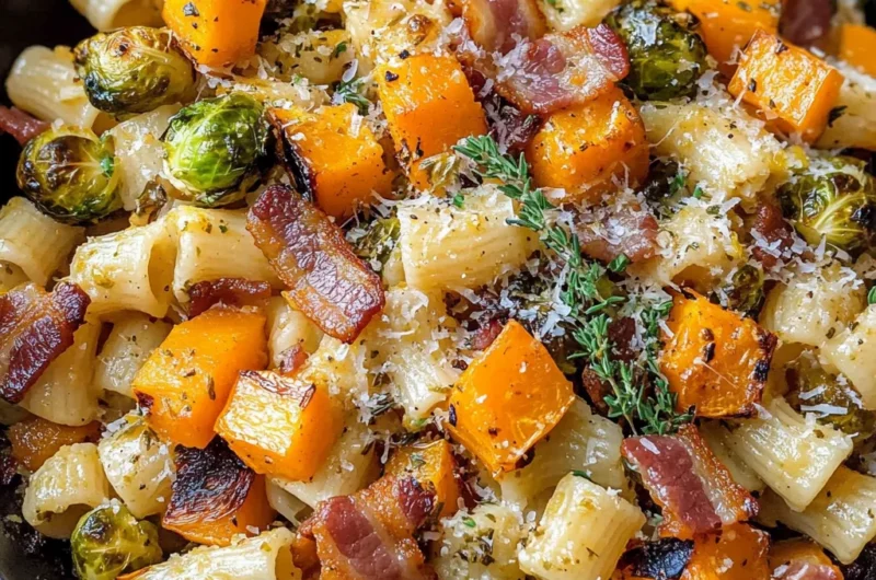 Bacon Brussels Sprouts Butternut Squash Pasta