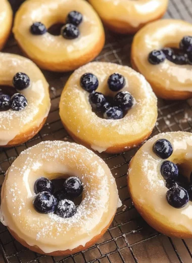 Baked Lemon Blueberry Doughnuts