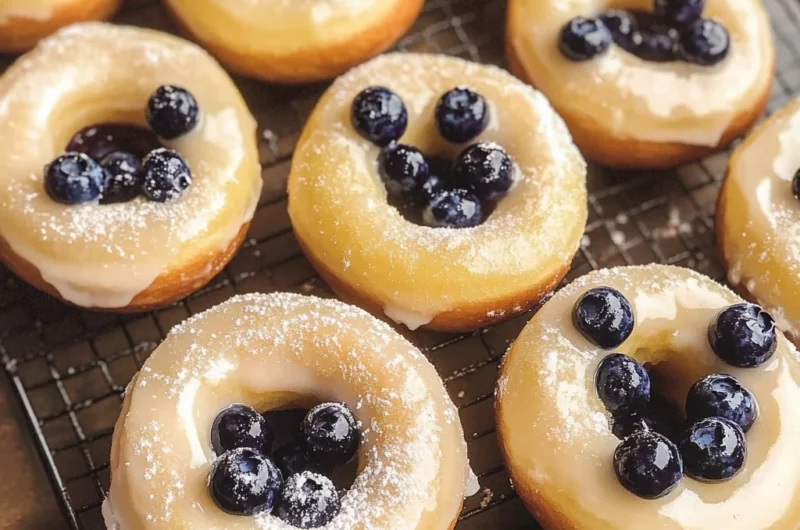 Baked Lemon Blueberry Doughnuts