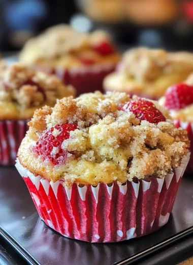 Bakery Style Strawberry Muffins