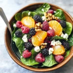 Berry Orange Spinach Salad with Citrus Balsamic Vinaigrette