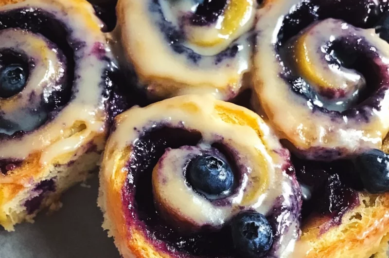 Blueberry Lemon Sourdough Sweet Rolls