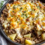 Cheesy Ground Beef & Potato Casserole