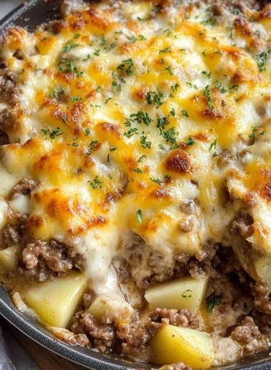 Cheesy Ground Beef & Potato Casserole