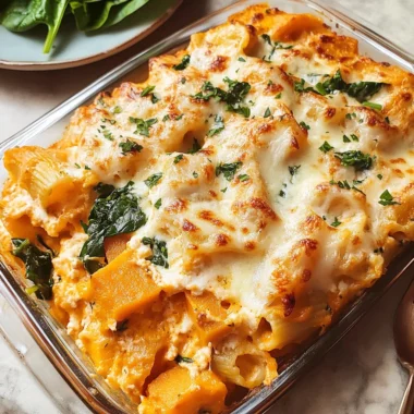 Cheesy Pumpkin Ricotta Pasta Bake