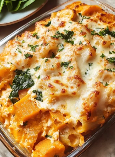 Cheesy Pumpkin Ricotta Pasta Bake