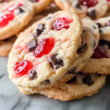 Cherry Chocolate Chip Shortbread Cookies