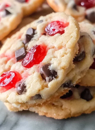 Cherry Chocolate Chip Shortbread Cookies