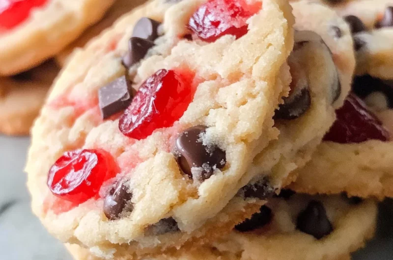 Cherry Chocolate Chip Shortbread Cookies