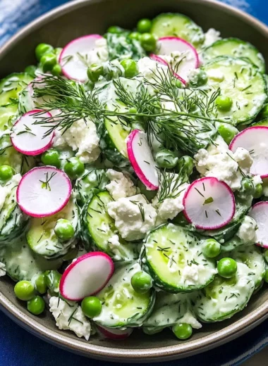 Creamy Cucumber Pea Salad