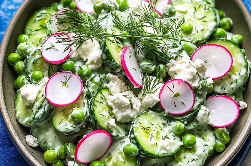 Creamy Cucumber Pea Salad