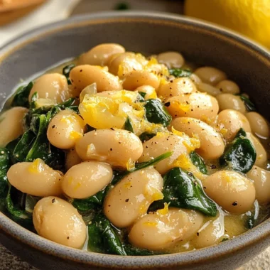 Creamy Lemon Garlic Butter Beans