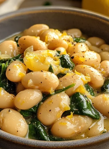 Creamy Lemon Garlic Butter Beans