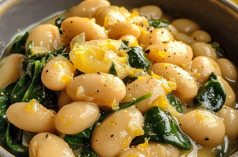 Creamy Lemon Garlic Butter Beans