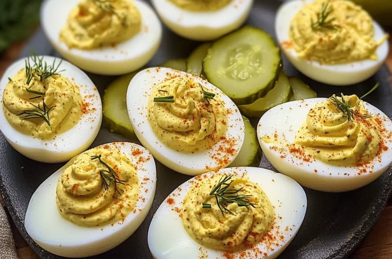 Dill Pickle Deviled Eggs