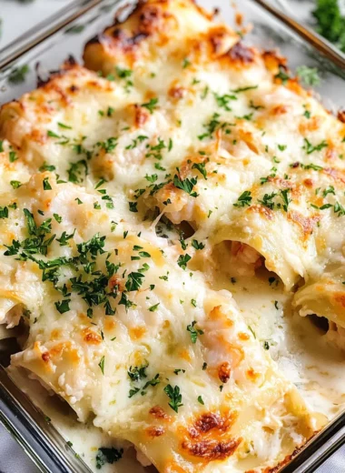 Dive into Decadence: Shrimp & Crab Alfredo Lasagna Roll-Ups You’ll Crave