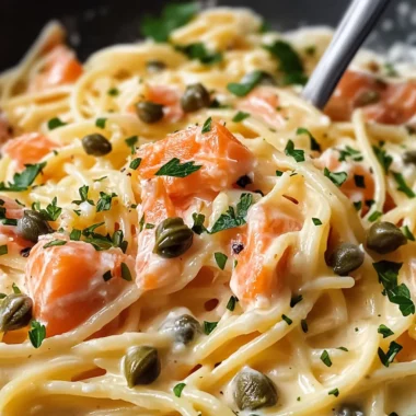 Healthier Smoked Salmon Linguine