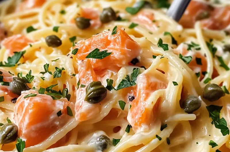 Healthier Smoked Salmon Linguine
