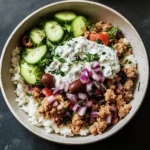 Healthy Greek Ground Chicken Bowls