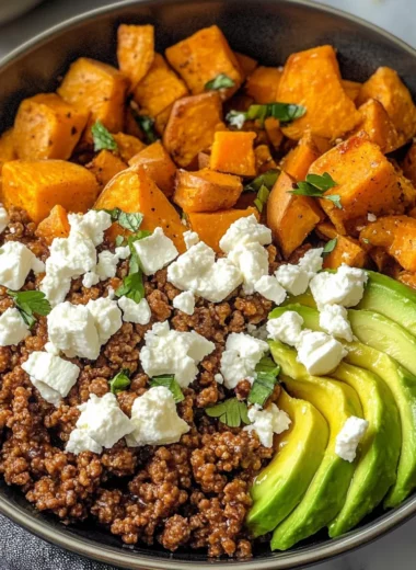 Hot Honey Sweet Potato Beef Bowls Recipe