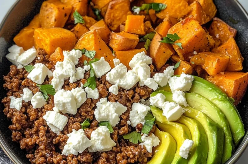 Hot Honey Sweet Potato Beef Bowls Recipe
