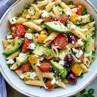 Lemon Herb Mediterranean Pasta Salad