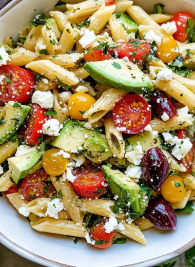 Lemon Herb Mediterranean Pasta Salad