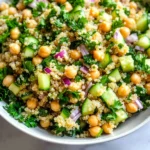 Lemon Quinoa and Chickpea Salad delights with flavor!