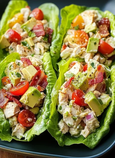 Light & Tasty BLT Chicken Salad Lettuce Wraps