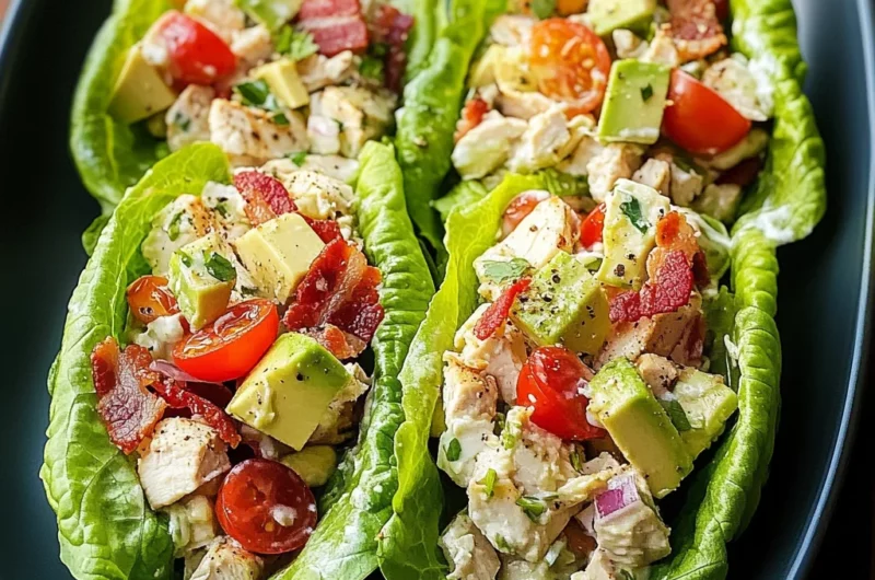 Light & Tasty BLT Chicken Salad Lettuce Wraps