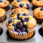 Low-Sugar Blueberry Protein Muffins with Sourdough Discard