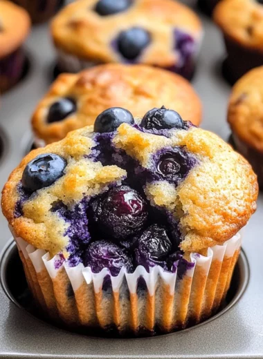 Low-Sugar Blueberry Protein Muffins with Sourdough Discard