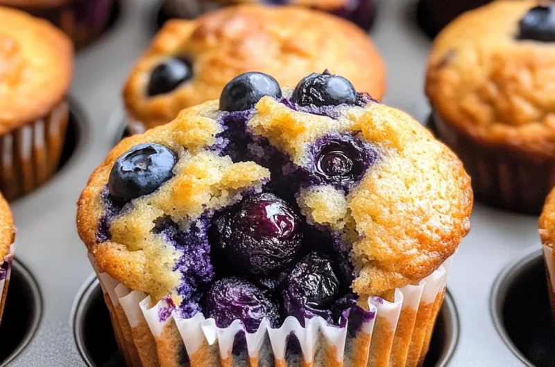 Low-Sugar Blueberry Protein Muffins with Sourdough Discard