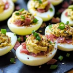 Muffuletta Deviled Eggs