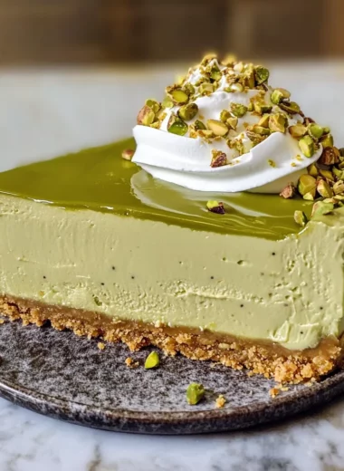 No-Bake Pistachio Cheesecake