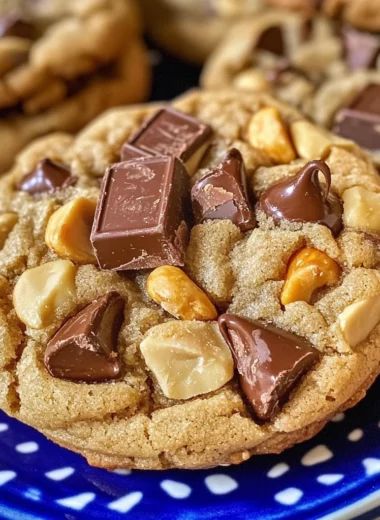 Peanut Butter Snickers Cookies