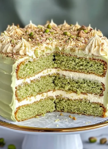 Pistachio Dacquoise Cake